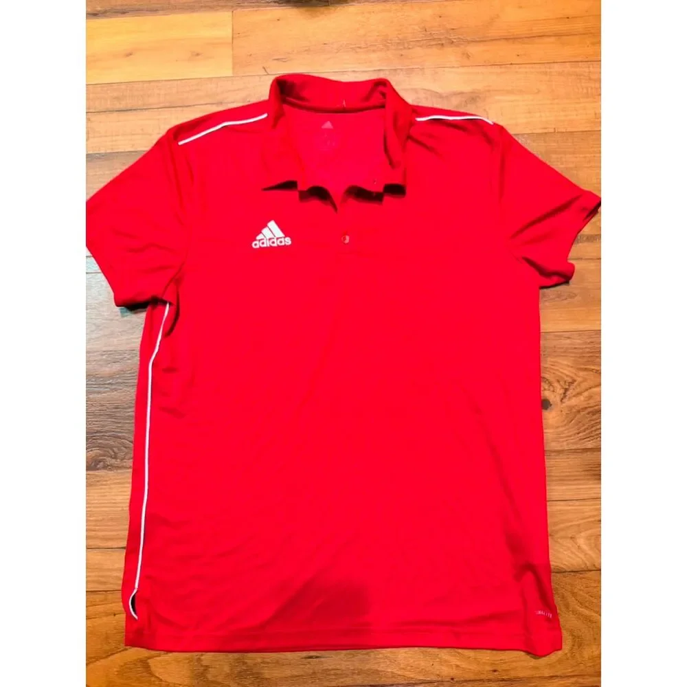 Adidas Men’s Red USA Climalite Polo Shirt Size Large